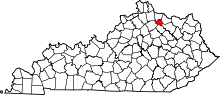 State map highlighting Robertson&#32;County