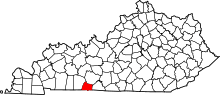 State map highlighting Simpson&#32;County