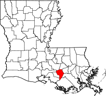 Louisiana with Assumption Parish highlighted.