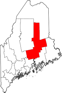 State map highlighting Penobscot&#32;County