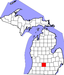 State map highlighting Eaton&#32;County