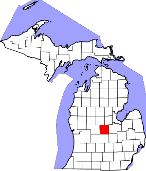 State map highlighting Gratiot&#32;County