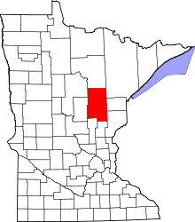 State map highlighting Aitkin&#32;County