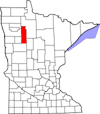 State map highlighting Clearwater&#32;County