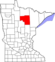 State map highlighting Itasca&#32;County