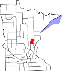 State map highlighting Kanabec&#32;County
