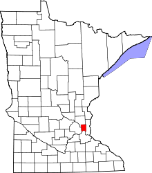 State map highlighting Ramsey&#32;County