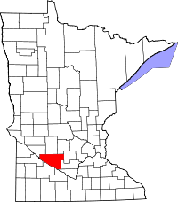 State map highlighting Renville&#32;County