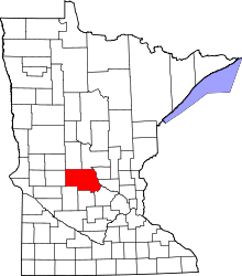 State map highlighting Stearns&#32;County