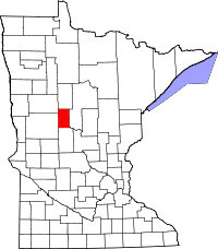 State map highlighting Wadena&#32;County