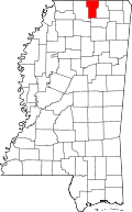 State map highlighting Benton&#32;County