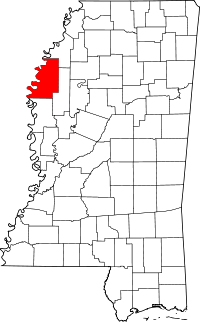 State map highlighting Bolivar&#32;County