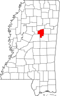 State map highlighting Choctaw&#32;County