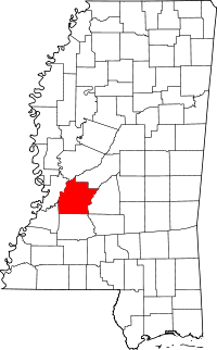 State map highlighting Hinds&#32;County