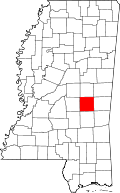State map highlighting Newton&#32;County
