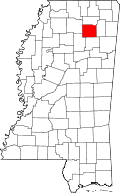 State map highlighting Pontotoc&#32;County
