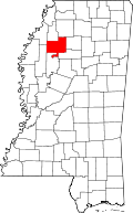 State map highlighting Tallahatchie&#32;County