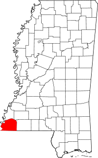 State map highlighting Wilkinson&#32;County