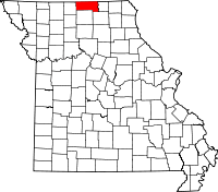 Map of Missouri highlighting Putnam County