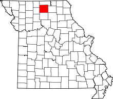 Map of Missouri highlighting Sullivan County