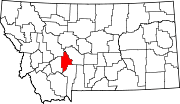 State map highlighting Broadwater&#32;County