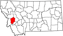 State map highlighting Granite&#32;County