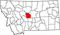 State map highlighting Judith Basin&#32;County