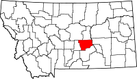 State map highlighting Musselshell&#32;County