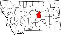 State map highlighting Petroleum&#32;County