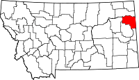 State map highlighting Richland&#32;County