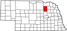 State map highlighting Antelope&#32;County
