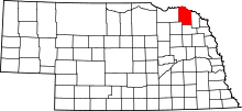State map highlighting Cedar&#32;County