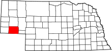 State map highlighting Cheyenne&#32;County