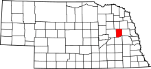 State map highlighting Colfax&#32;County