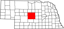 State map highlighting Custer&#32;County