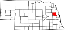 State map highlighting Dodge&#32;County