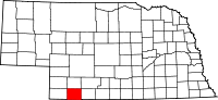 State map highlighting Hitchcock&#32;County