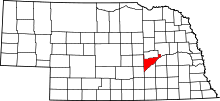 State map highlighting Merrick&#32;County