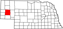 State map highlighting Morrill&#32;County