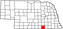 State map highlighting Nuckolls&#32;County