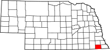 State map highlighting Pawnee&#32;County