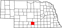 Map of Nebraska highlighting Phelps County