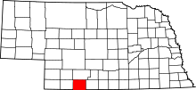 State map highlighting Red Willow&#32;County