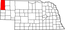 State map highlighting Sioux&#32;County