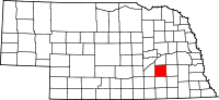 Map of Nebraska highlighting York County