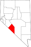 State map highlighting Esmeralda&#32;County