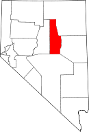State map highlighting Eureka&#32;County