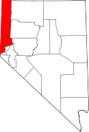 State map highlighting Washoe&#32;County