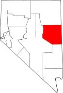State map highlighting White Pine&#32;County