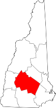 State map highlighting Merrimack&#32;County